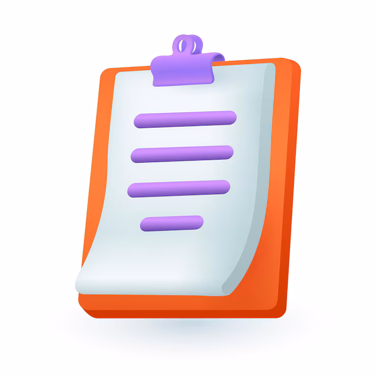 3d-cartoon-style-clipboard-with-document-icon-realistic-paper-holder-with-contract-agreement-flat-vector-illustration-management-information-assignment-concept_778687-986