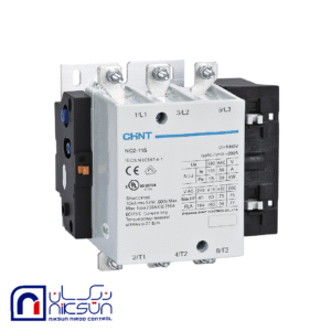 کنتاکتور 115 آمپر، 55 کیلووات، برند CHINT بوبین VAC 220 مدل NC2-115