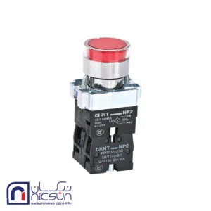 شستی استوپ چراغ دار فلزی قرمز CHINT سری NP2