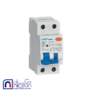 کلید محافظ جان ترکیبی (RCBO) تک پل+نول 25 آمپر-30 میلی آمپر برند CHINT سری NB1L ترکیبی
