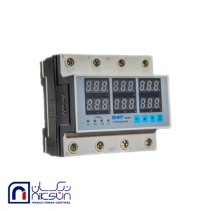 محافظ ولتاژ و جریان سه فاز قابل تنظیم 63 آمپر CHINT مدل NJVA1-63 3P+N